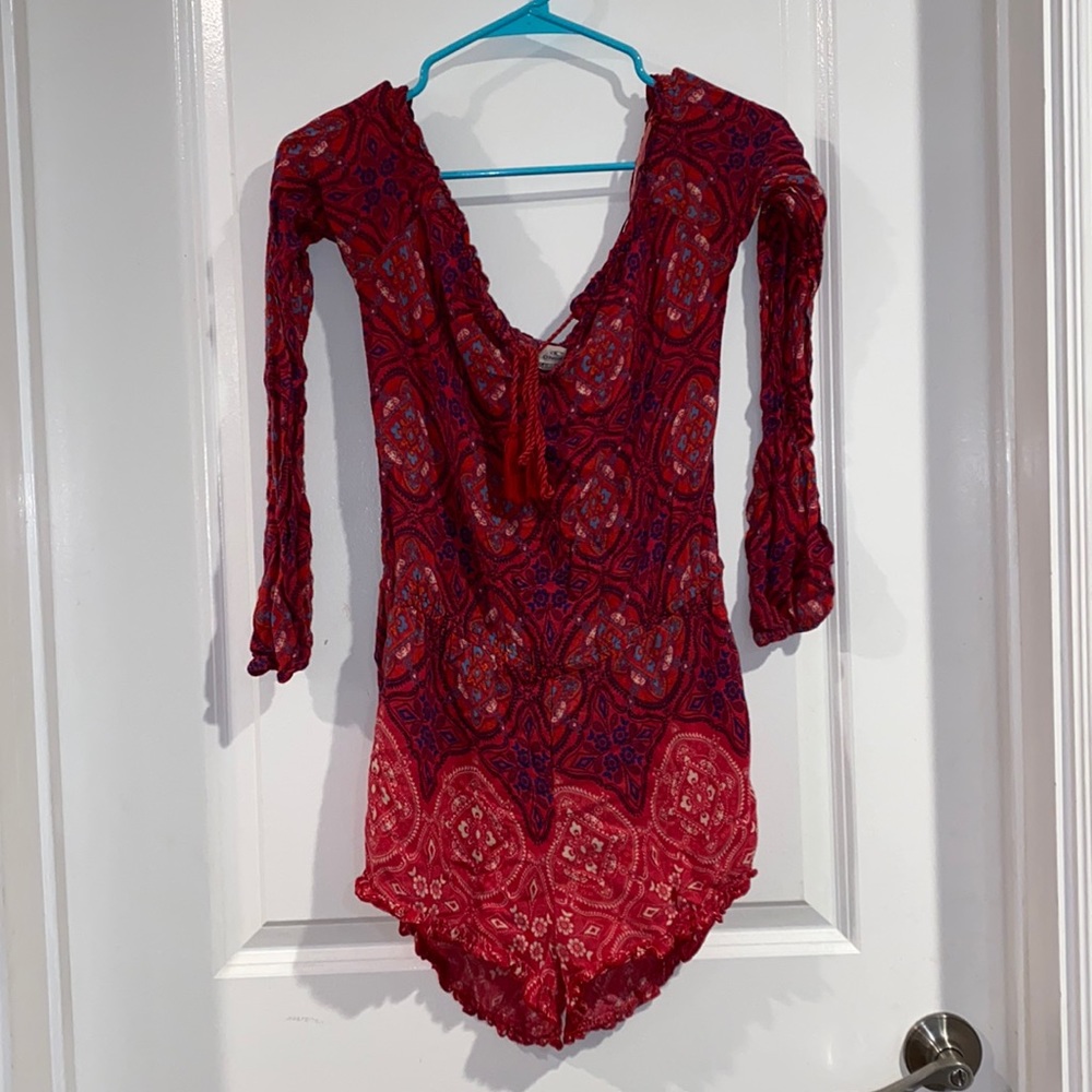 O’Neill Long Sleeve Off the Shoulder Romper